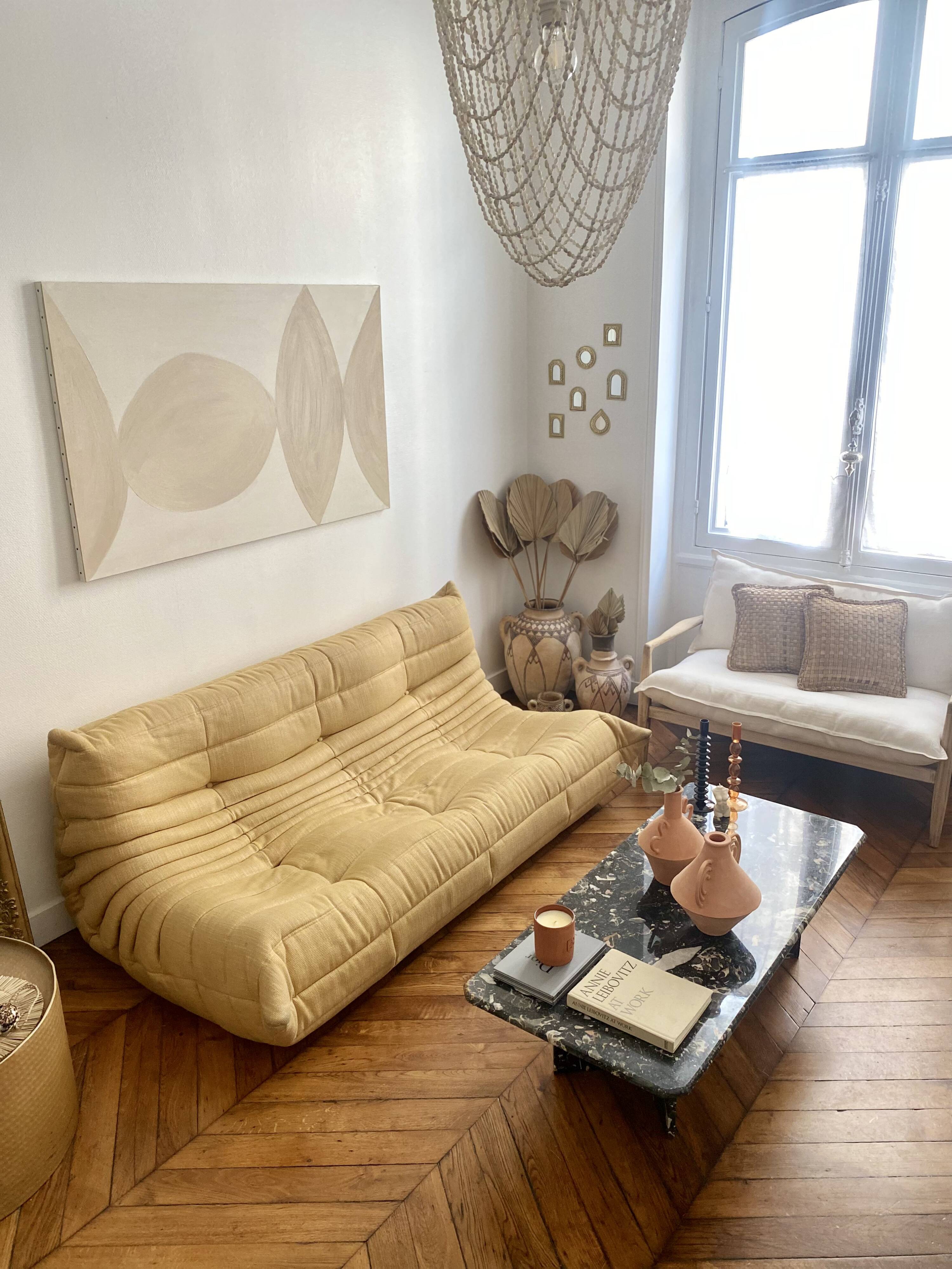 Sofa bench 3 places Togo by Michel Ducaroy edition Ligne Roset