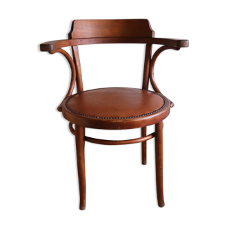 Curved wood thonet armchair