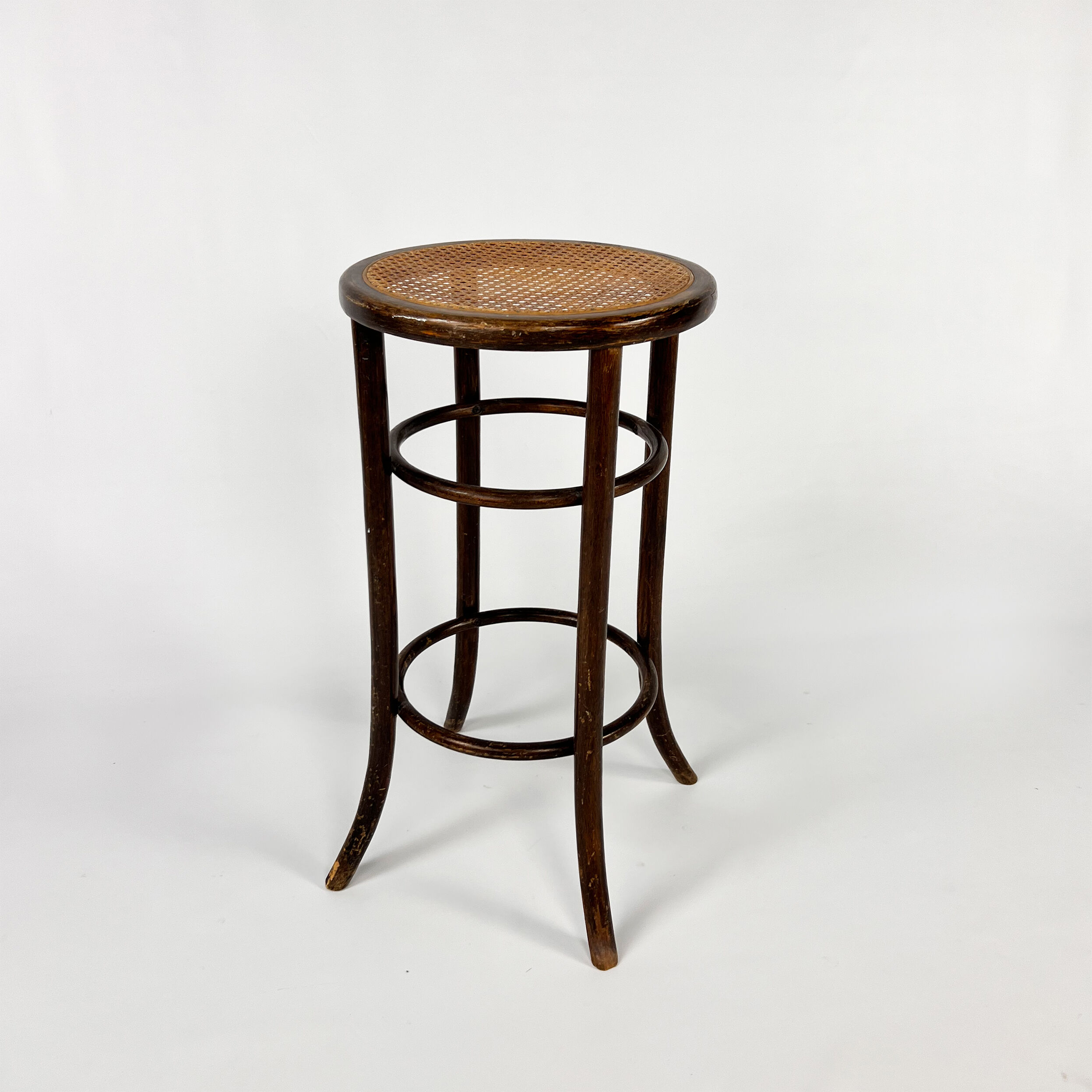 Cane and bentwood austria barstool, 1940s