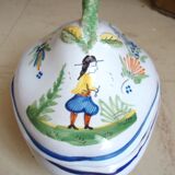 Ceramic mustard pot from Quimper Henriot