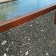 Vintage Scandinavian-style wooden coffee table.