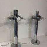 Paire de lampes space âge
