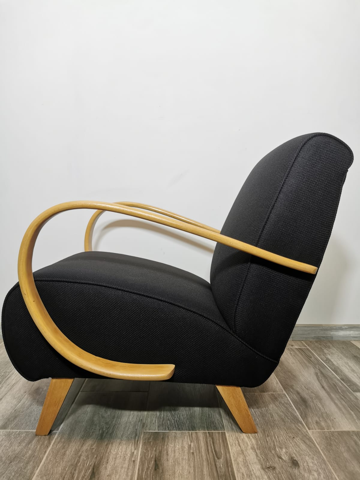 Black Armchair by Jindrich Halabala, 1940s
