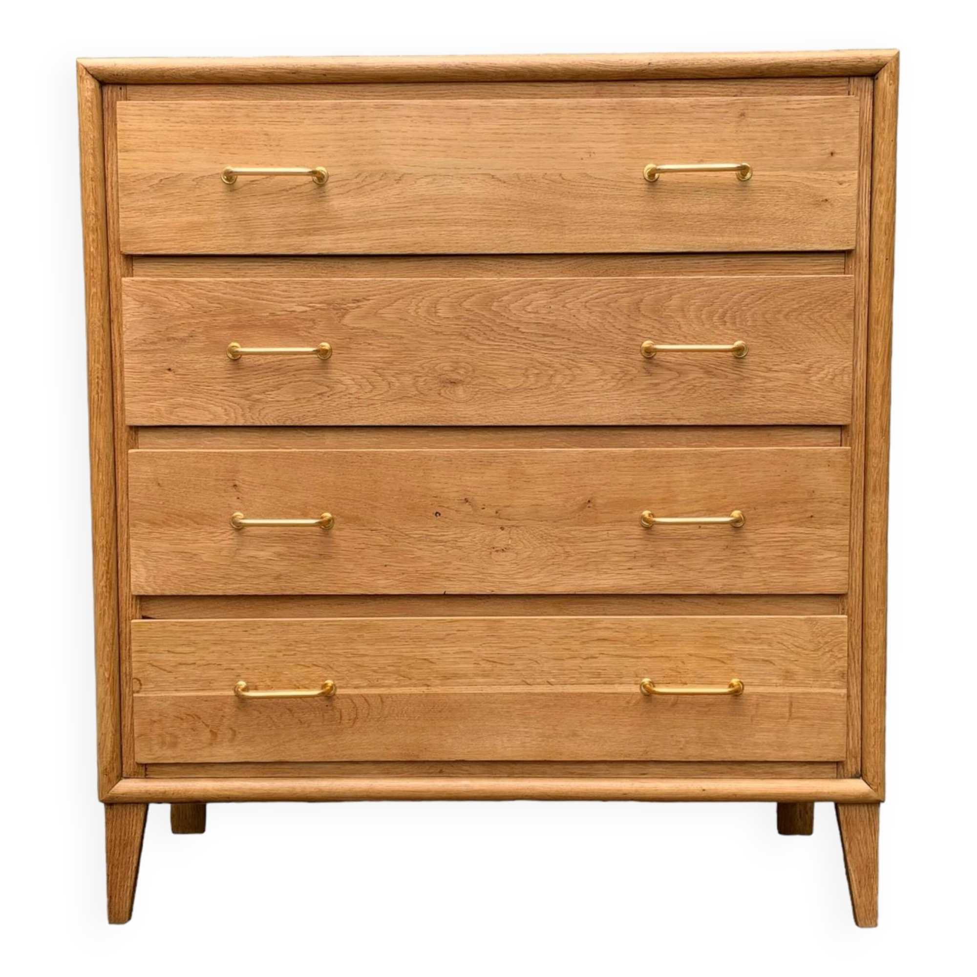 Commode pieds compas et chêne brut massif  1960
