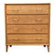 Commode pieds compas et chêne brut massif  1960