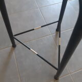Black and silver high stool