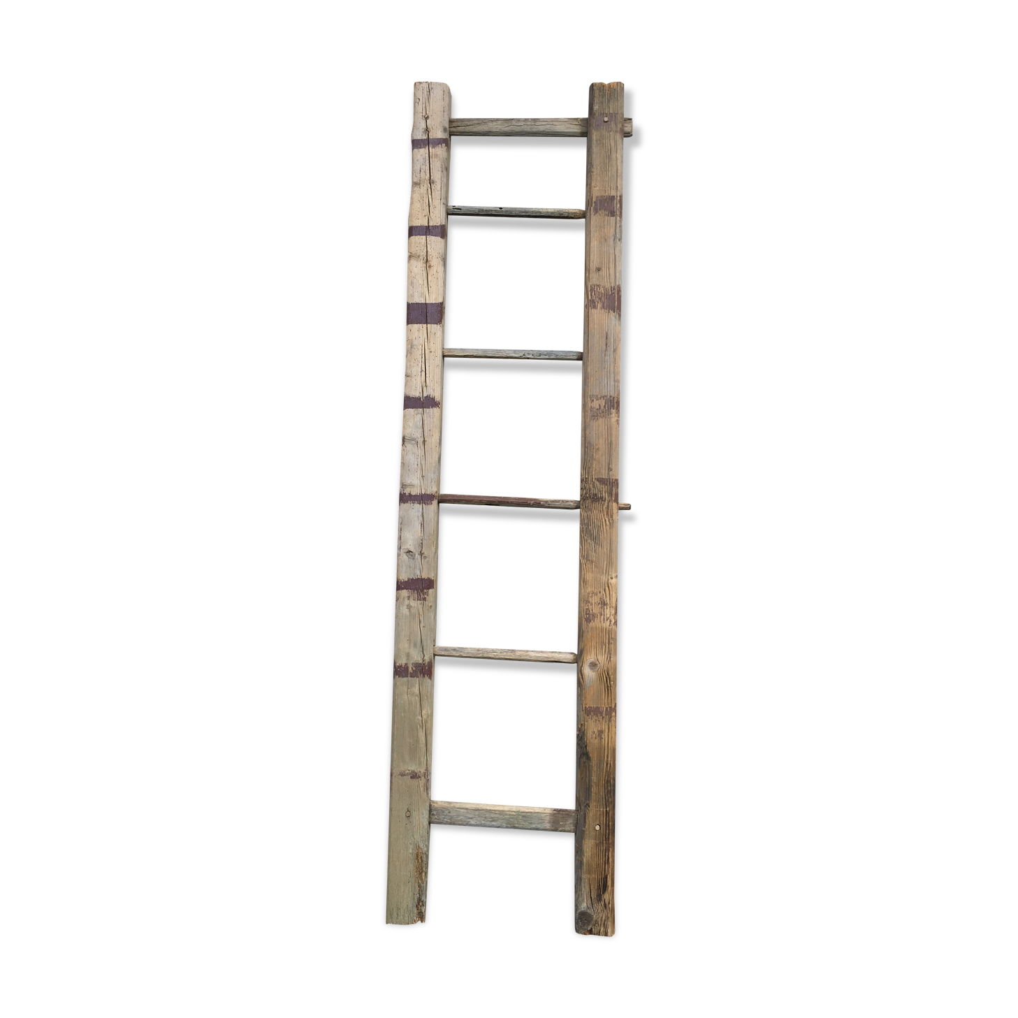 Raw wood farm ladder
