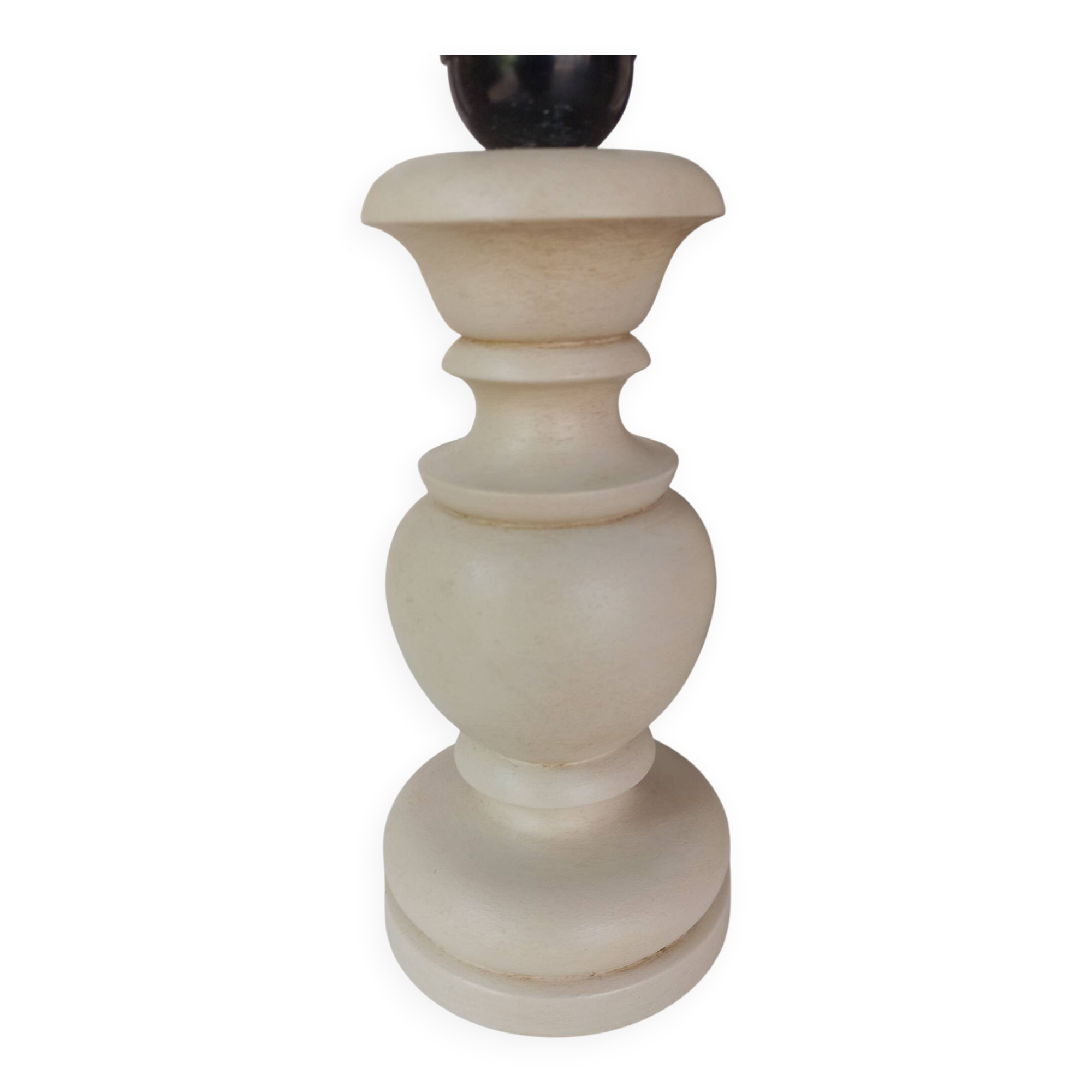 Pair of off-white patinated lamp bases