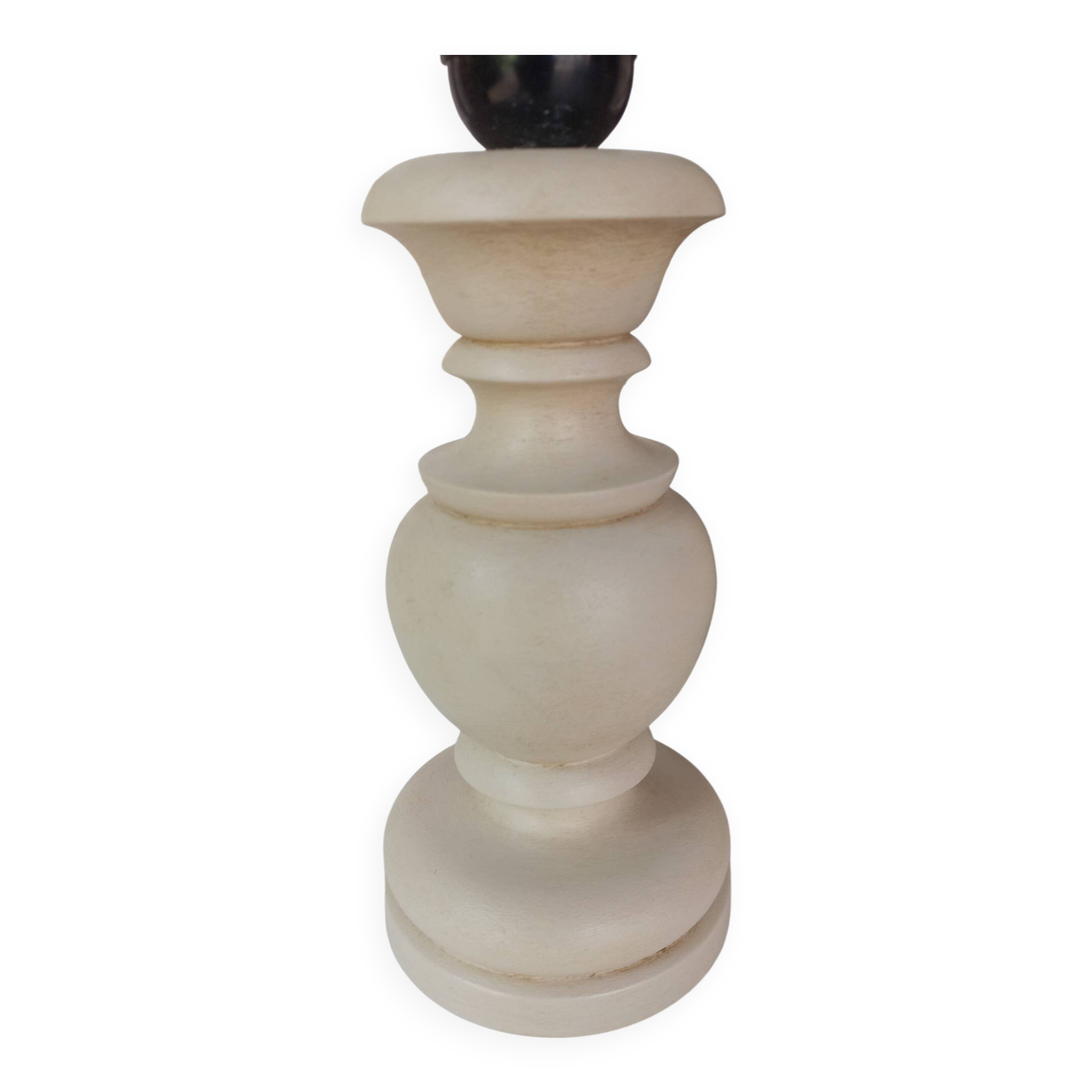 Pair of off-white patinated lamp bases