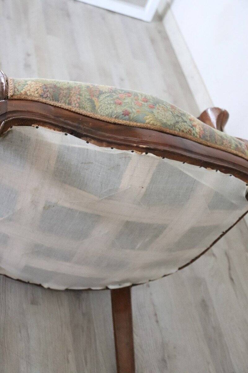 Antique walnut armchair 19th Century