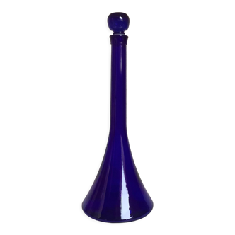 Bottle soliflore glass cobalt blue