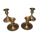 Lot de 2 paires bougeoirs  en laiton