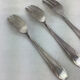 6 antique dessert forks, in silver with hallmark.