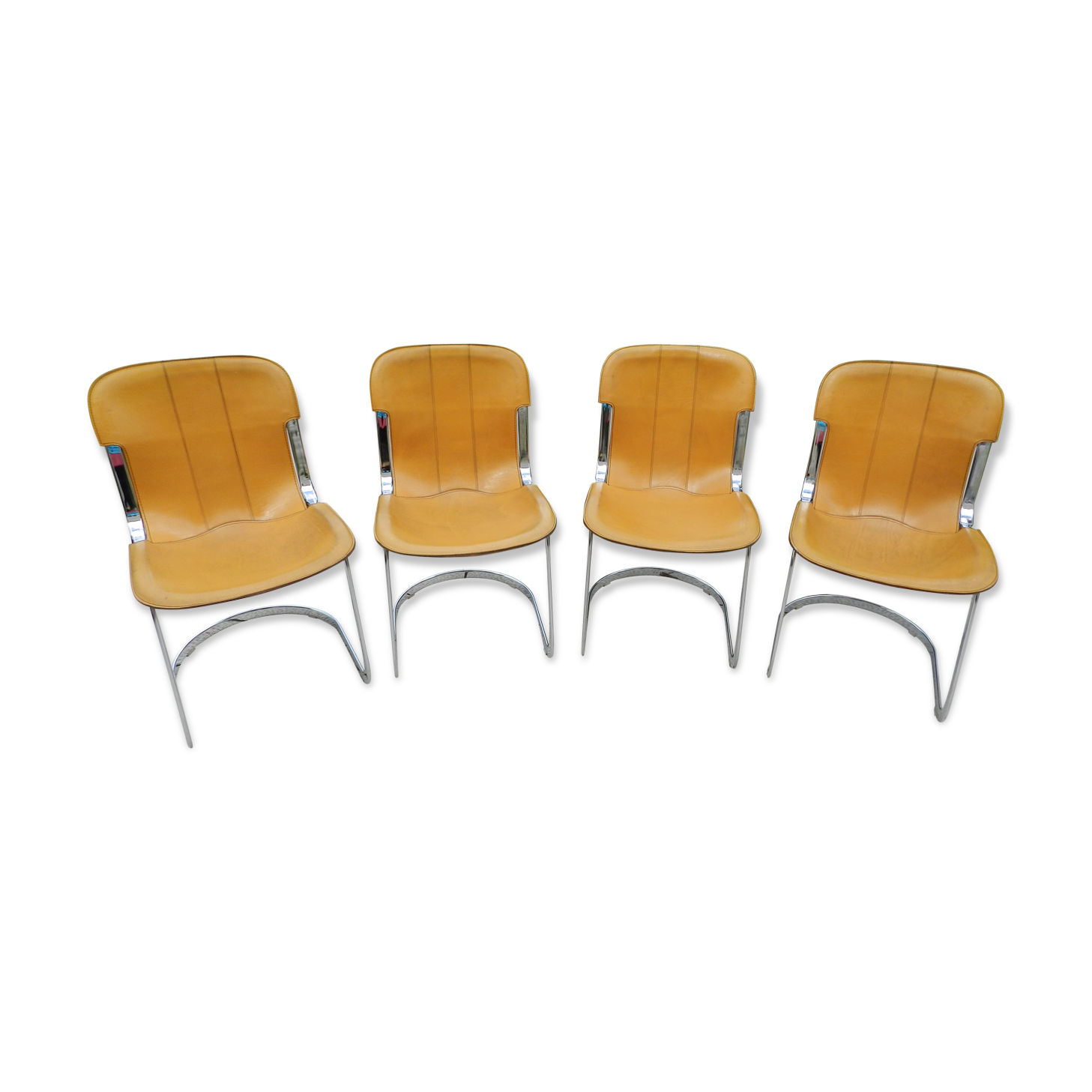 Ensembe de 4 chaises pour Cidue années 70