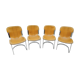 Ensembe de 4 chaises pour Cidue années 70