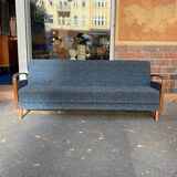 Daybed sofa from the 60s in wood and fabric