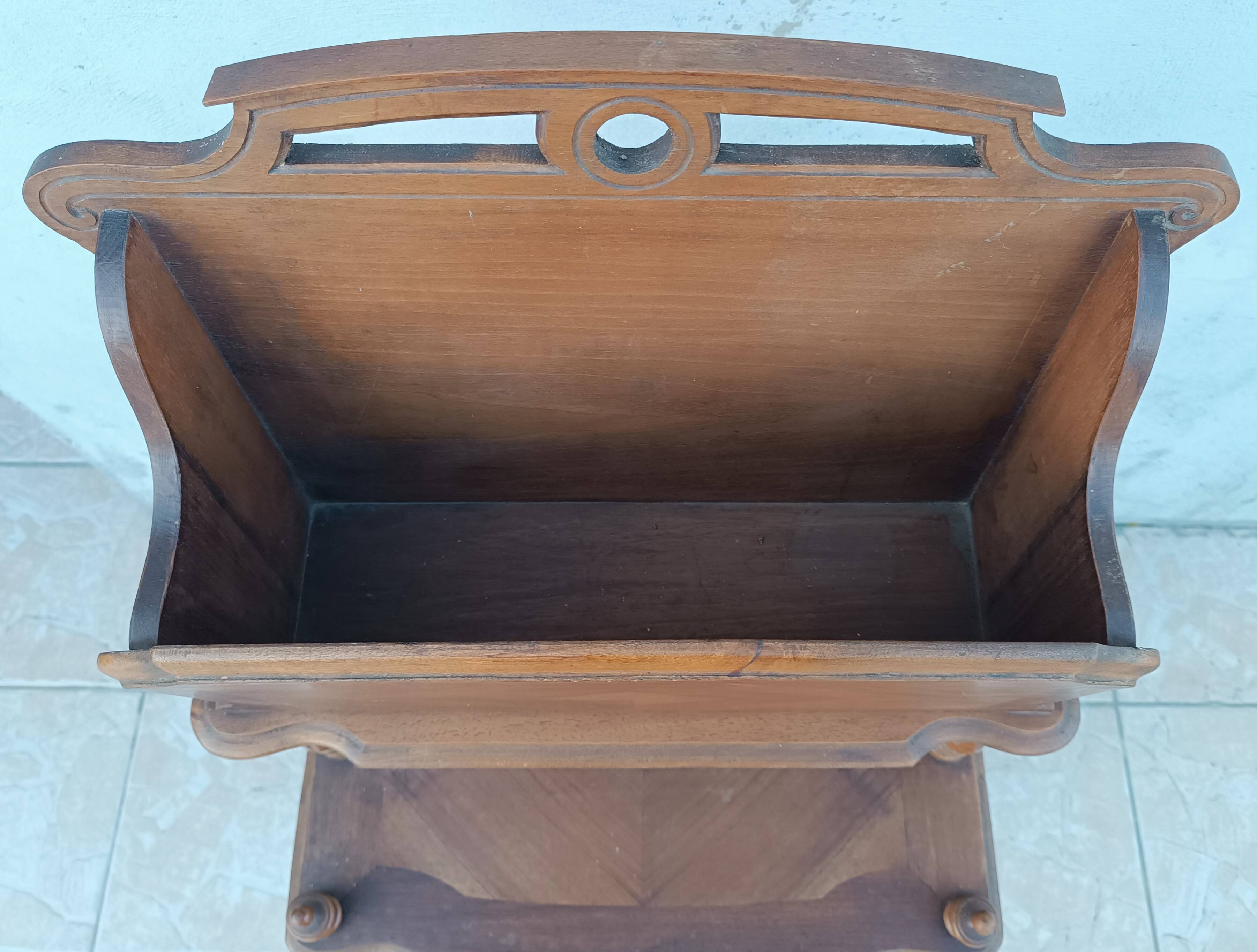 Walnut music cabinet