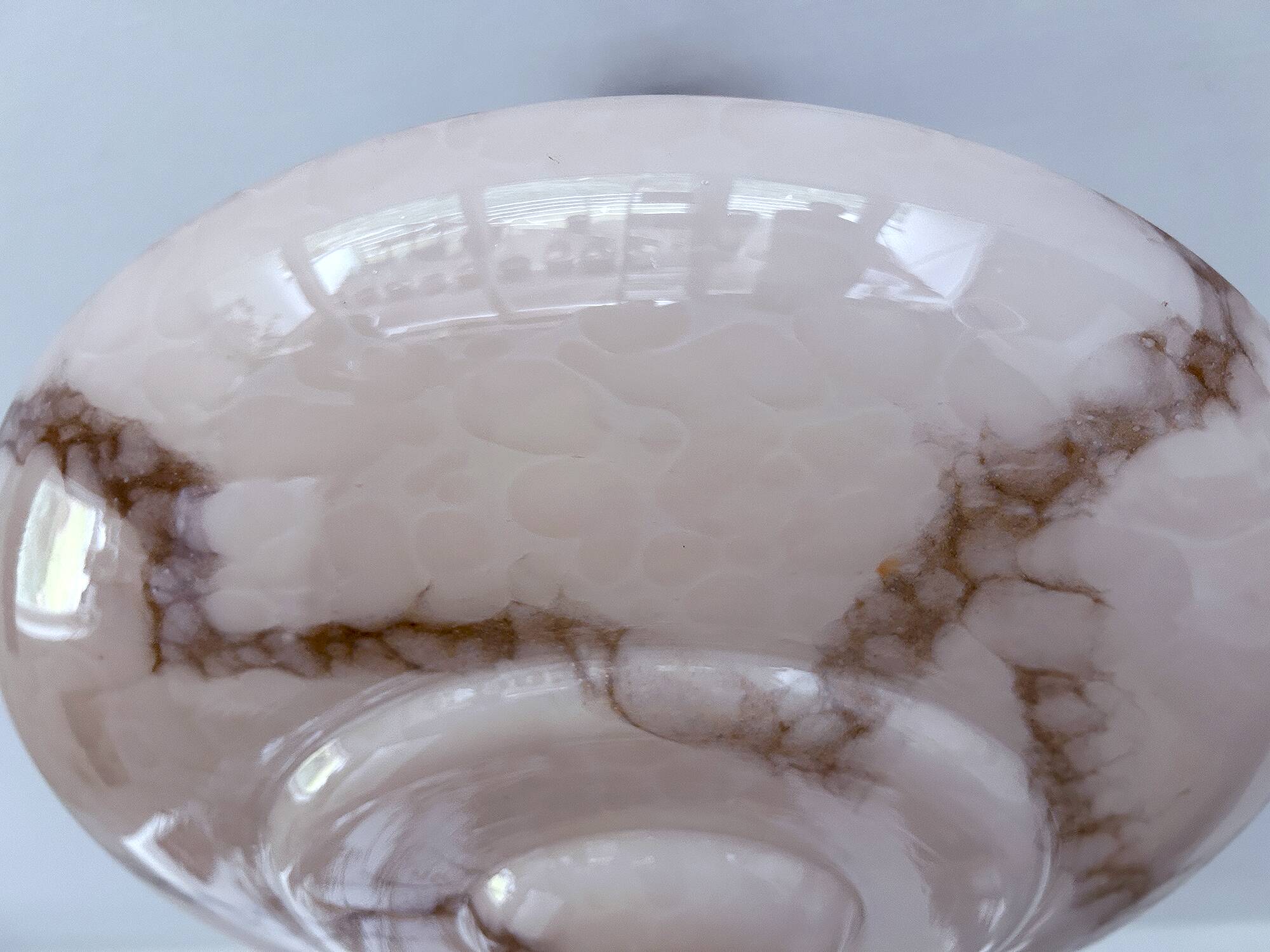 Art Deco Pink Glass Bakelite Pendant Light