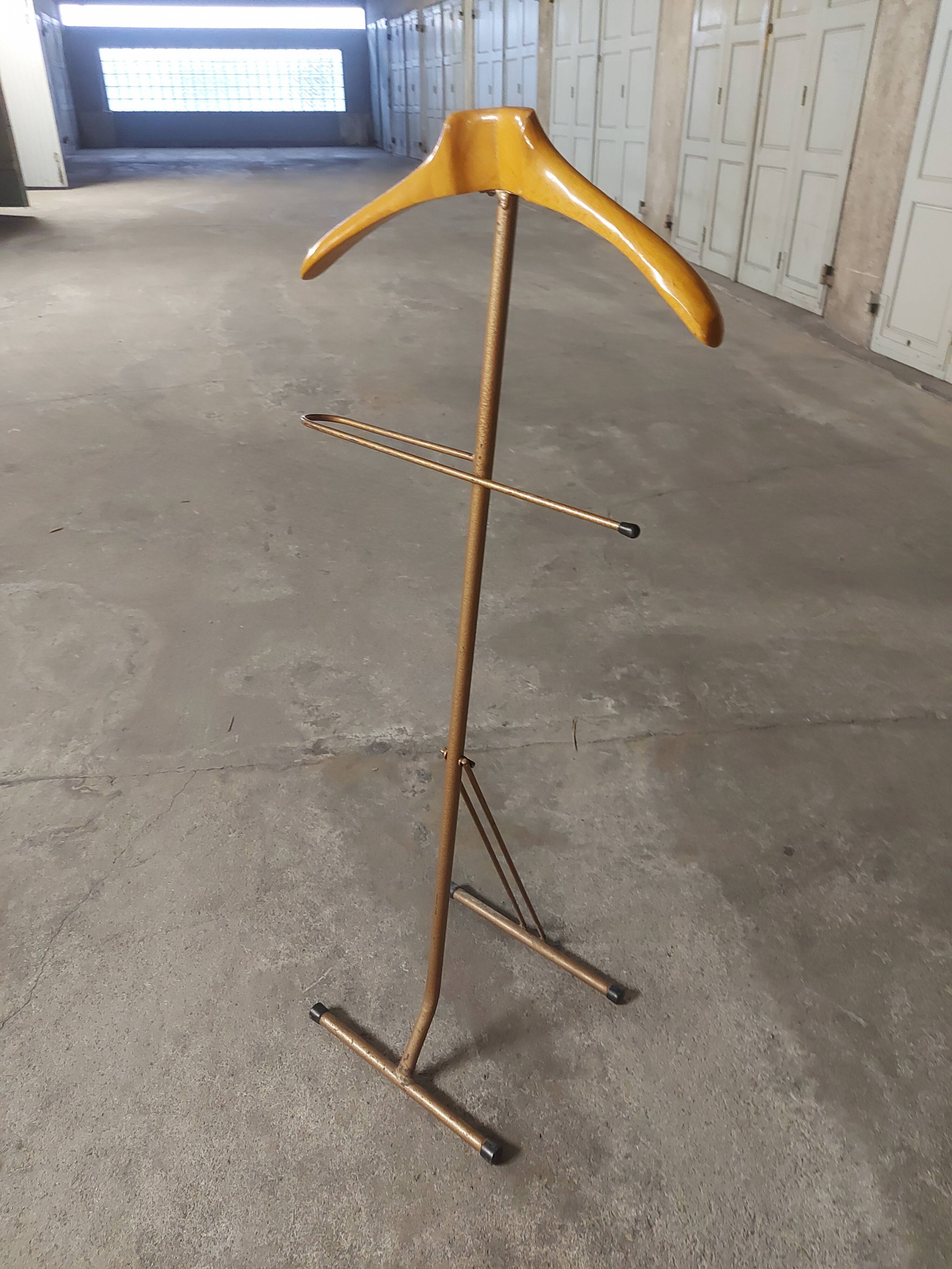 Foldable vintage night jack, wood and metal