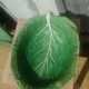 Vintage cabbage decorated earthenware salad bowl