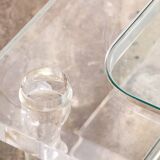 French Coffee Table Lucite and Glass Maison Romeo, 1970s