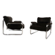 Set of 2 Herlag chrome cantilever lounge chairs by Johan Bertil Häggström