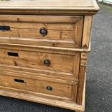 Superbe commode ancienne en bois massif – Style anglais / XIXe siècle