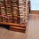 Ancient wicker, rattan and bamboo chest
