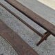 Pair of rustic solid oak farm benches 19th century - 2m90