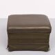 Green Leather Pouf . 1970s Germany