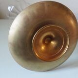 French antique crystal bronze and brass cornet soliflore vase from the early 1920s.