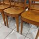 Suite of 8 chairs of Bistrot art deco Fischel 1950s