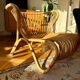 Fauteuil en rotin design danois
