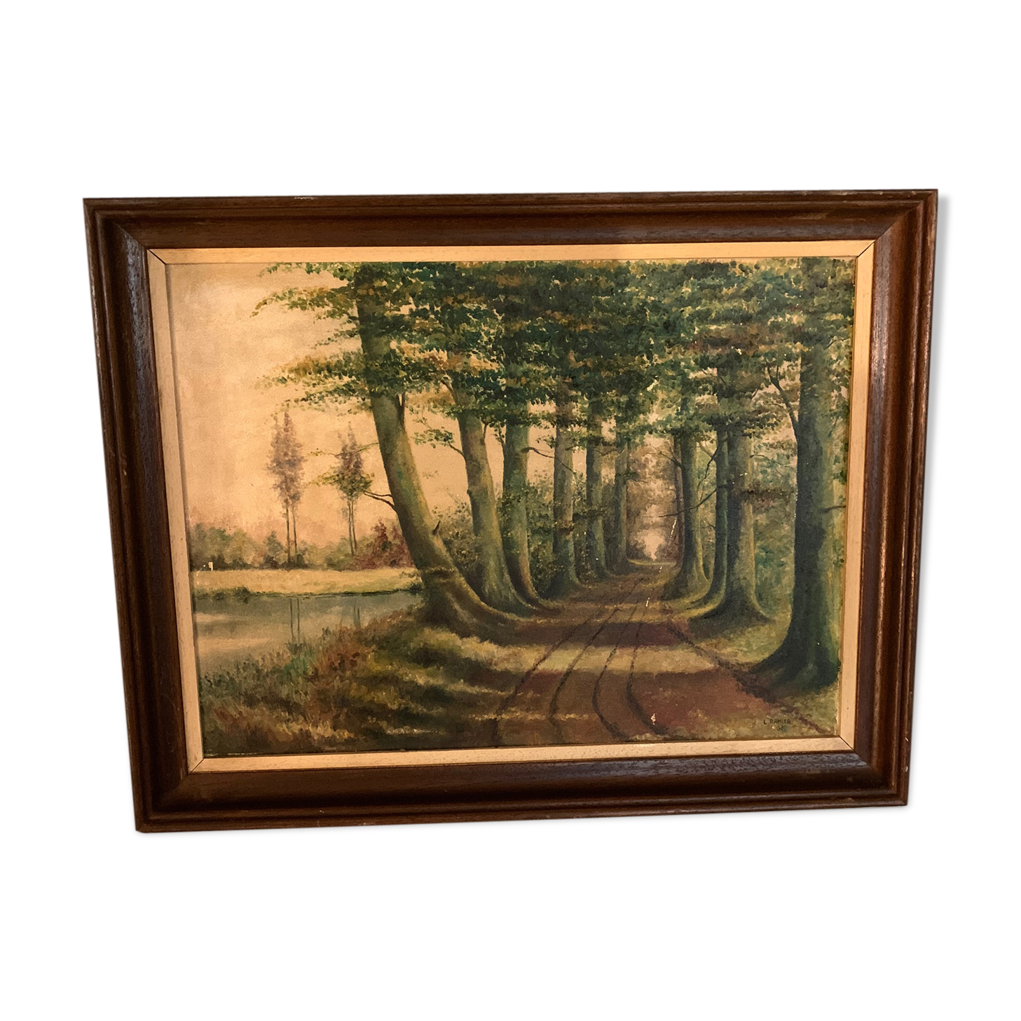 Rural landscape oil painting