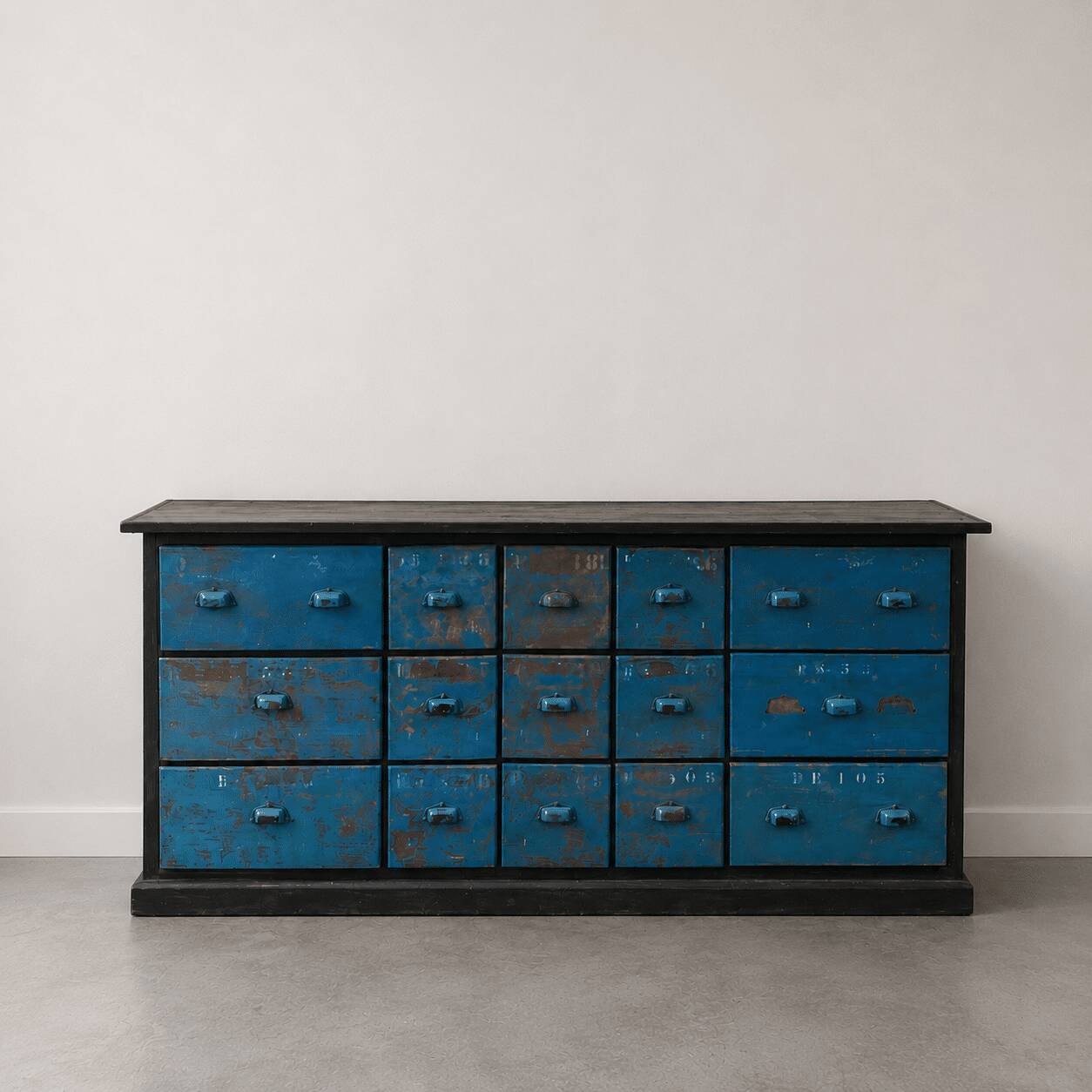 Vintage drawer unit "Workshop Blue"