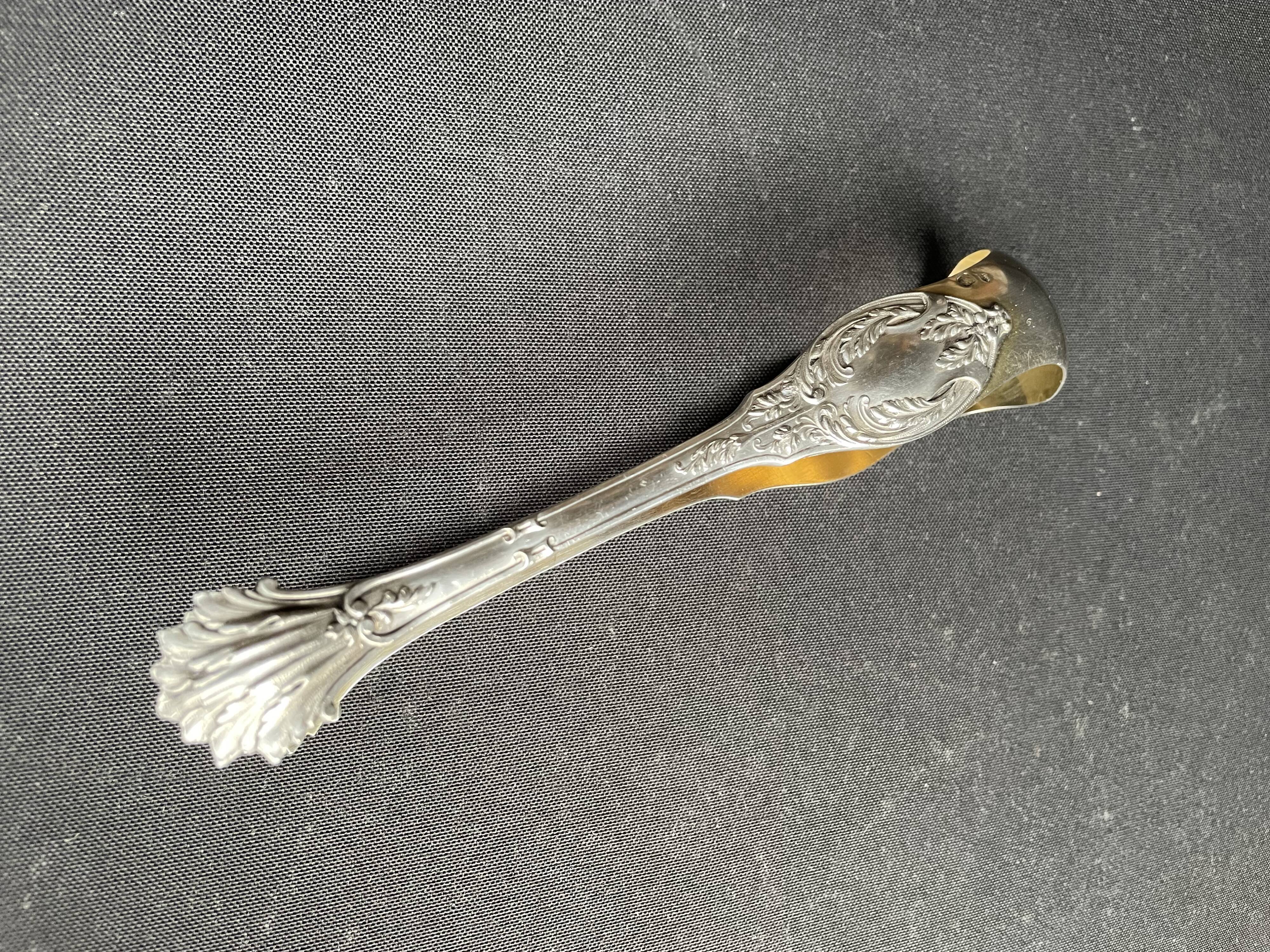 Silver sugar tongs 950/1000th of 51.20 g