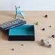 Enamelled sheet metal box floral pattern by Jean Neuhaus