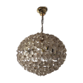 Vintage floral ball hanging lamp, 3 lights 60s