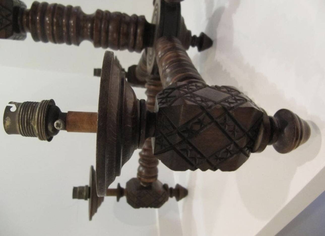 Brutalist lamp in the manner of Charles Dudouyt