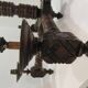 Brutalist lamp in the manner of Charles Dudouyt