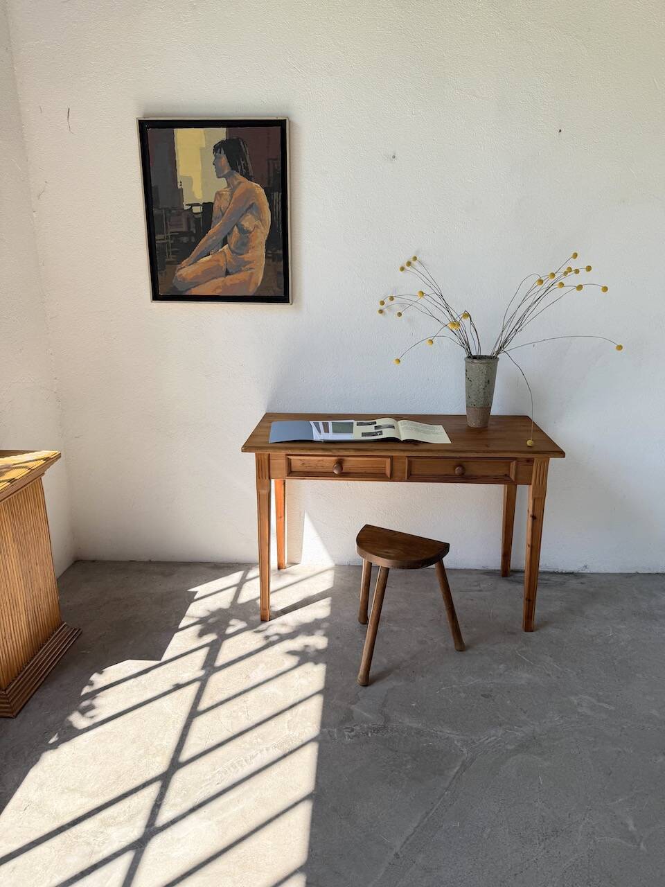 Oak tripod stool 1950