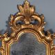 Old Italian mirror carved wood gilded with gold leaf 64x37 cm SB