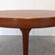 Table ronde extensible en teck de Oluf Theodor Larsen, Danemark vers 1970