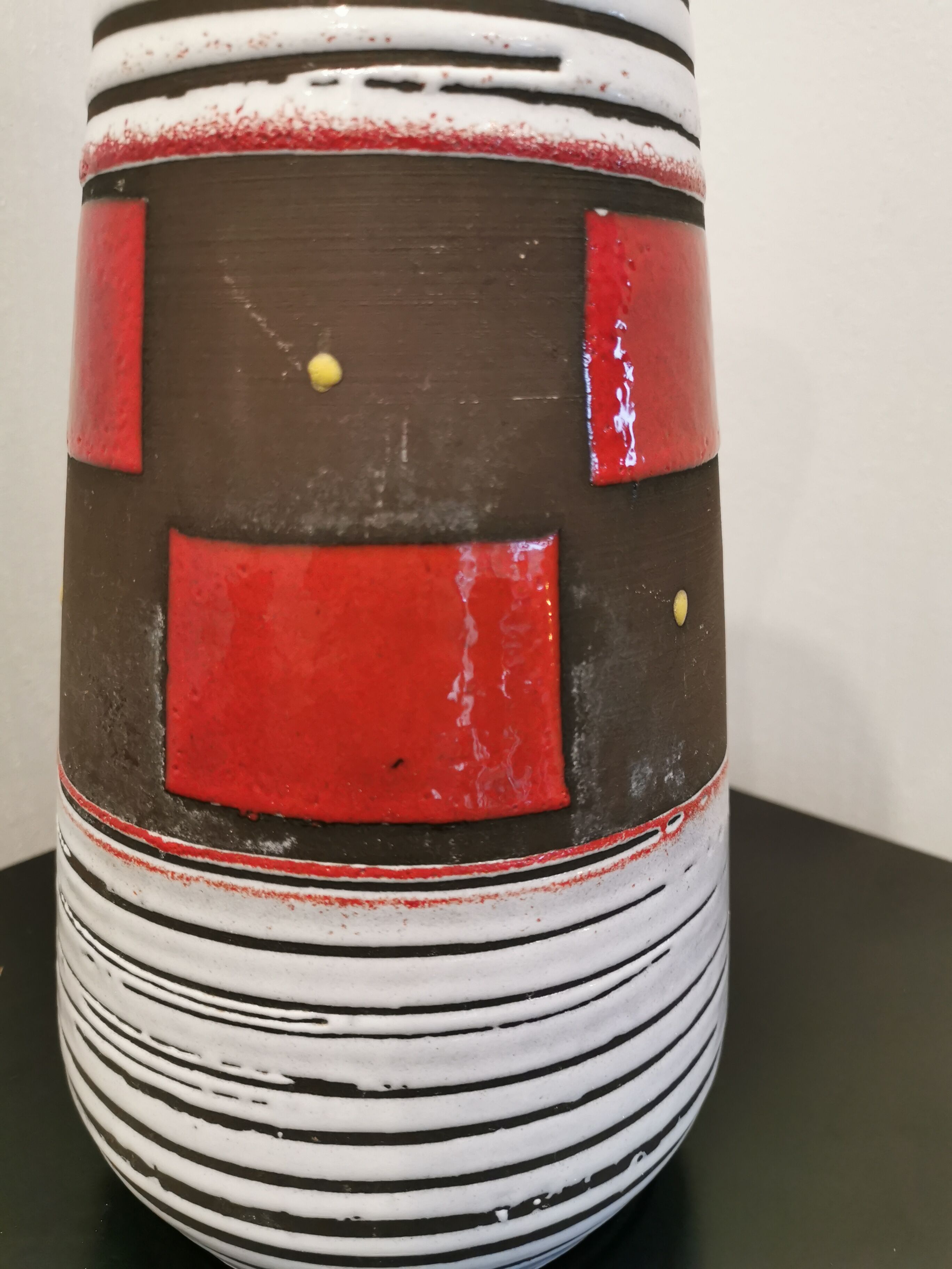 Vase Scheurich West Germany geometric shapes