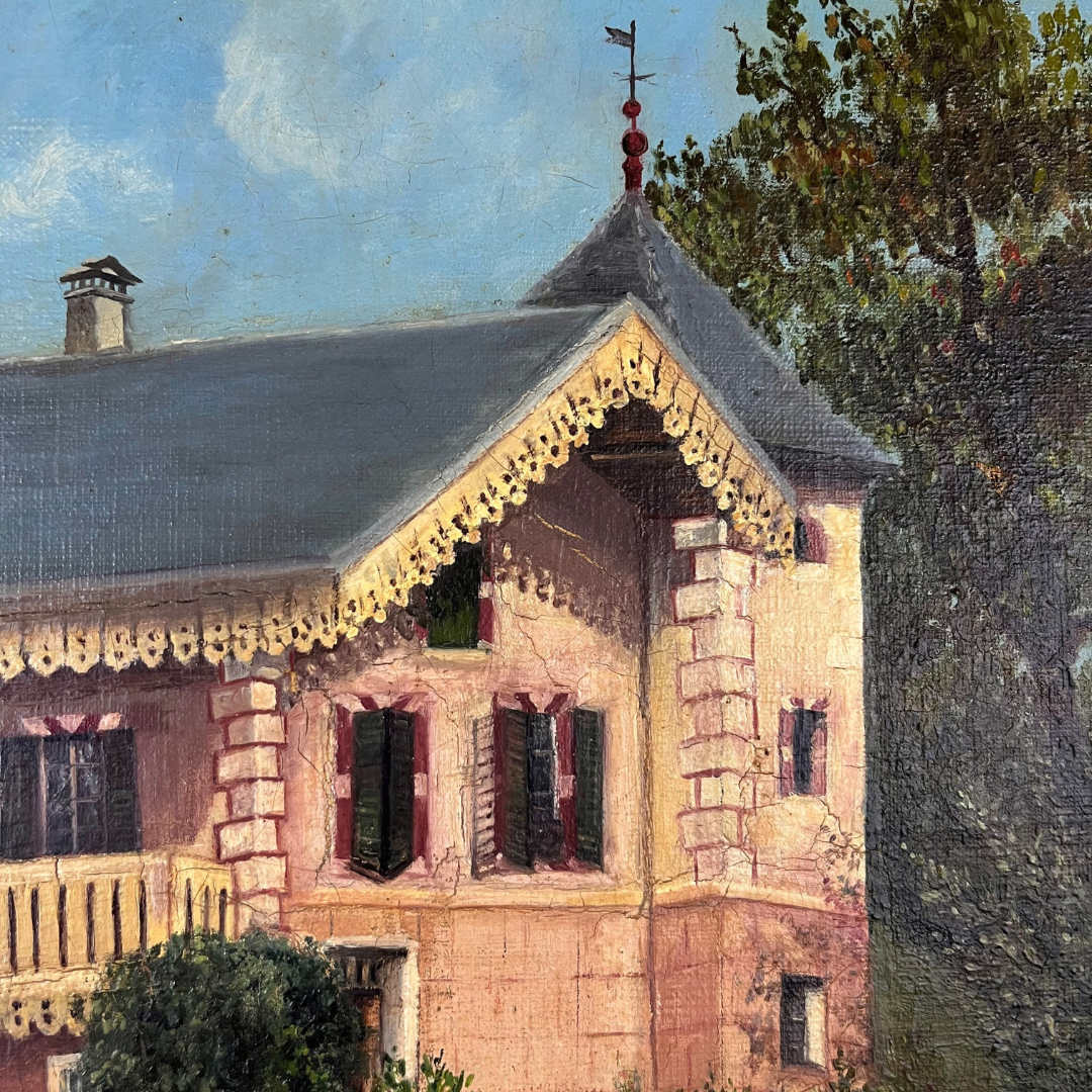 Oil on canvas the house