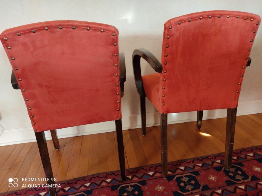 Pair of 50s bridge armchairs