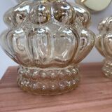 Set of 2 gold wall lights