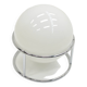 White and chrome globe table lamp, 1970s Italy.