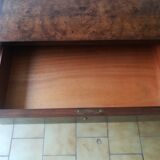 Art deco desk in rosewood and magnifying glass