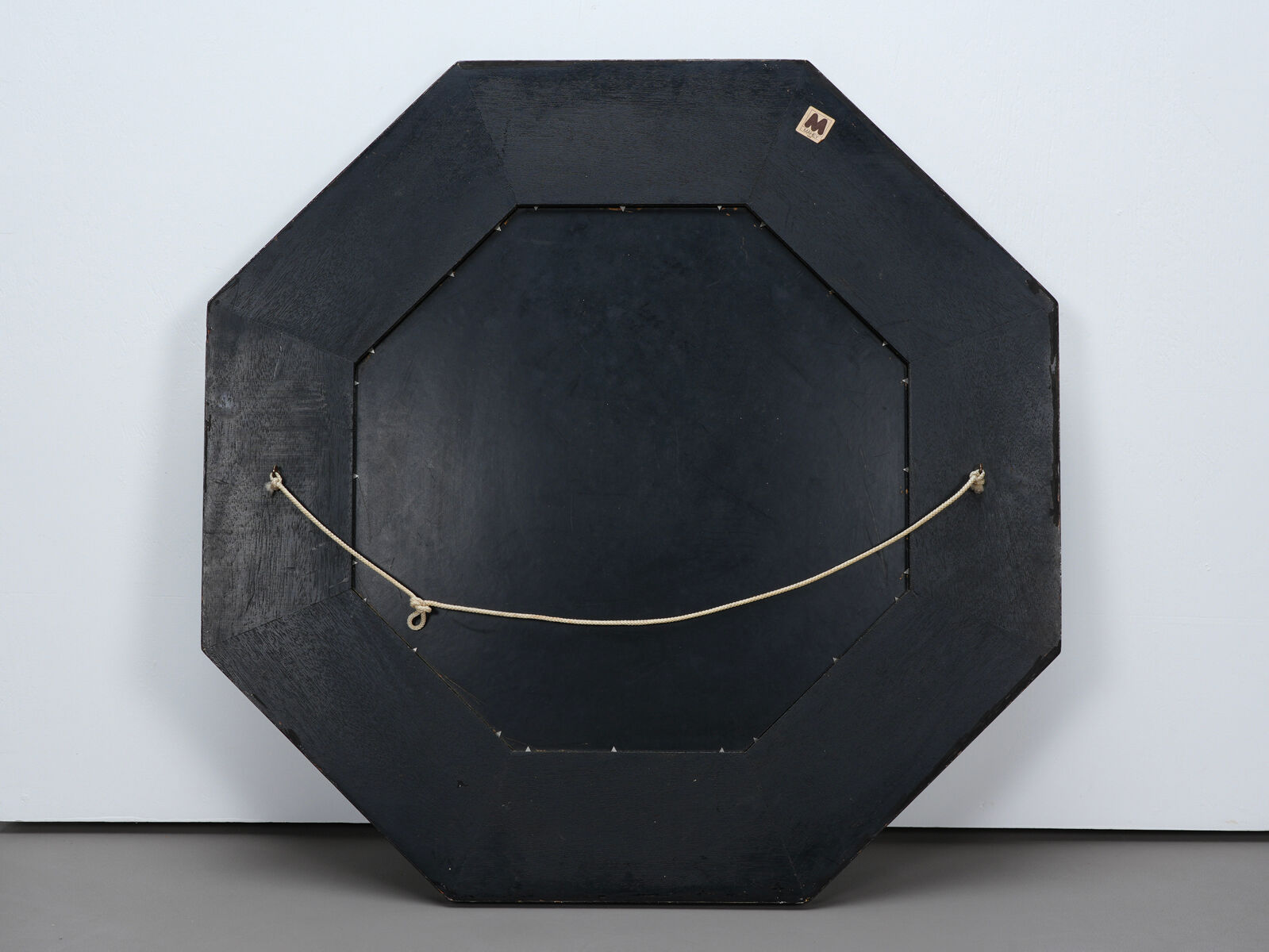 Jean-Claude Mahey lacquer and brass mirror, circa 1970